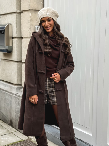 Manteau long Aléssia - Chocolat