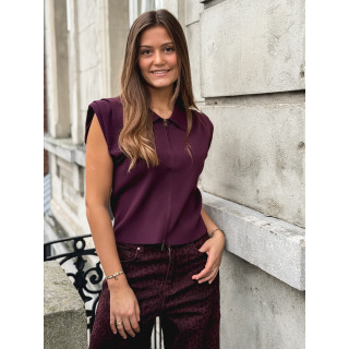 Blouse sans manches Veronika - Bordeaux