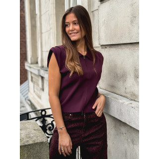Blouse sans manches Veronika - Bordeaux