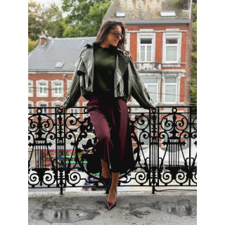 Veste en simili Rosélia - Vert olive