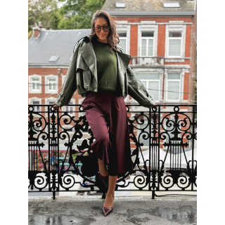 Veste en simili Rosélia - Vert olive