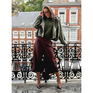 Veste en simili Rosélia - Vert olive