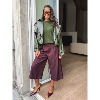 Veste en simili Rosélia - Vert olive