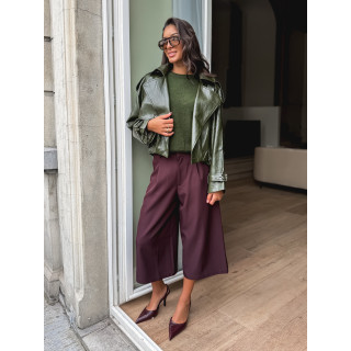 Veste en simili Rosélia - Vert olive