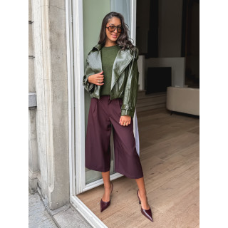 Veste en simili Rosélia - Vert olive
