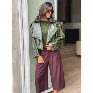 Veste en simili Rosélia - Vert olive