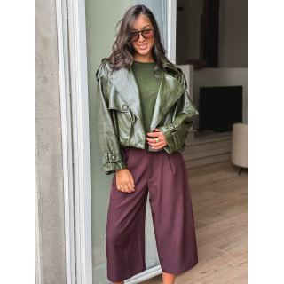 Veste en simili Rosélia - Vert olive