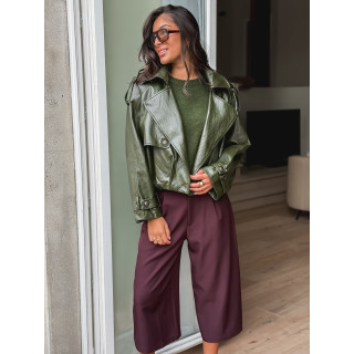 Veste en simili Rosélia - Vert olive