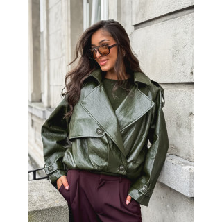Veste en simili Rosélia - Vert olive