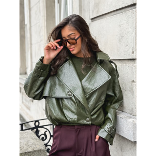 Veste en simili Rosélia - Vert olive