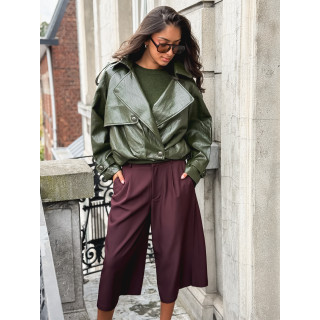 Veste en simili Rosélia - Vert olive