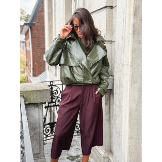 Veste en simili Rosélia - Vert olive