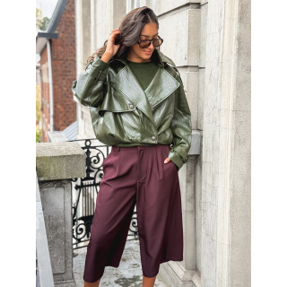 Veste en simili Rosélia - Vert olive