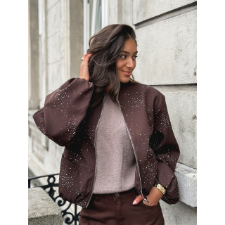 Bomber à strass Ceylan - Chocolat