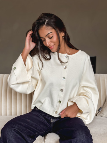Gilet Aéliane - Crème