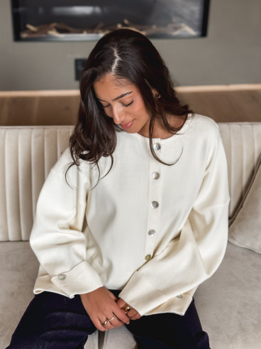 Gilet Aéliane - Crème