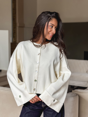 Gilet Aéliane - Crème