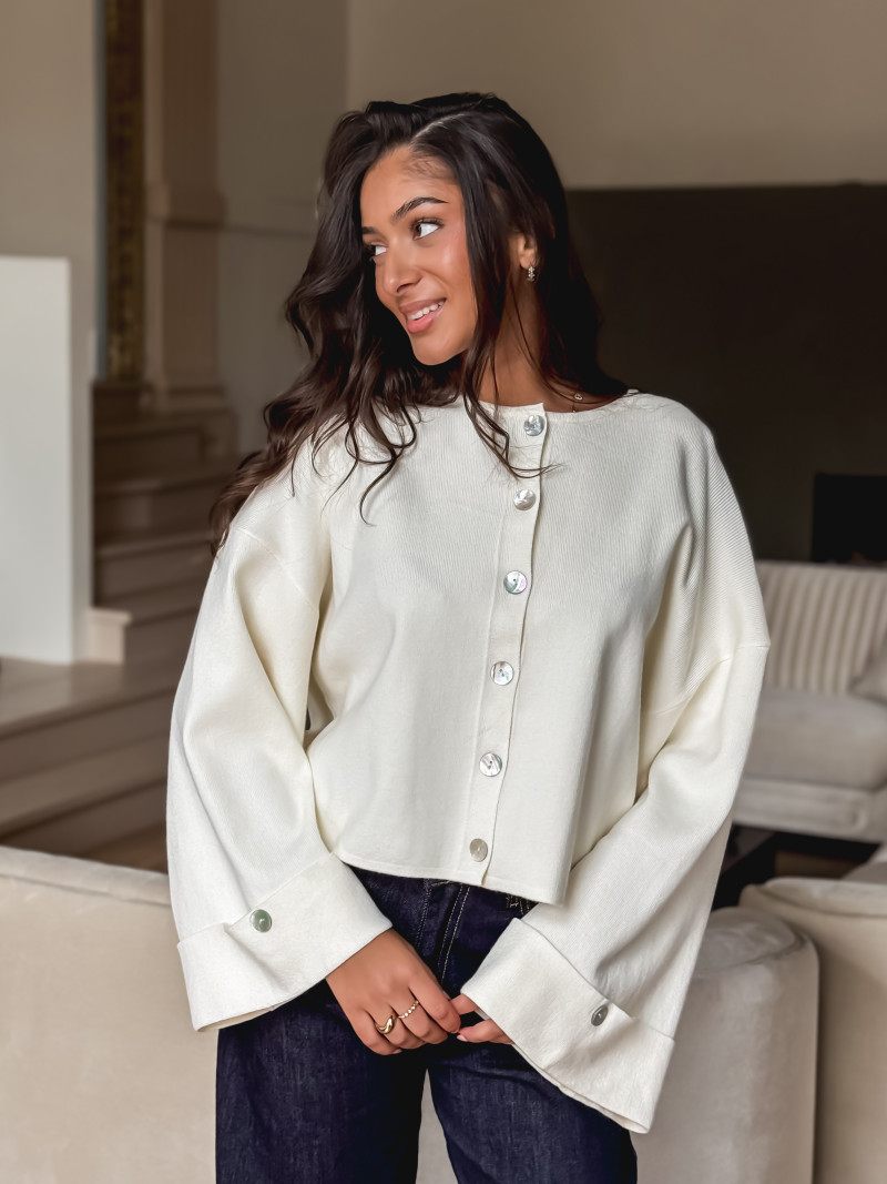 Gilet Aéliane - Crème