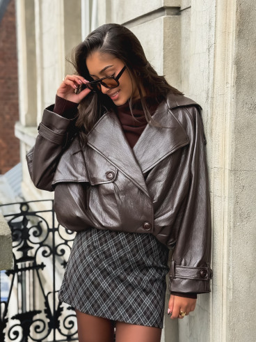 Veste simili Rosélia - Chocolat Veste simili Rosélia - Chocolat