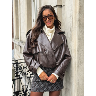 Veste simili Rosélia - Chocolat