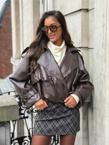 Veste simili Rosélia - Chocolat Veste simili Rosélia - Chocolat