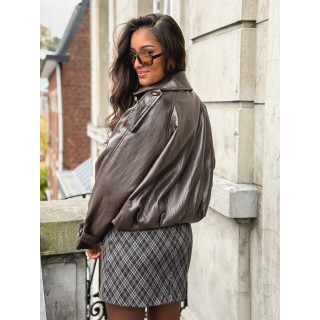 Veste simili Rosélia - Chocolat