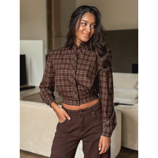 Chemise à carreaux Valériana - Chocolat