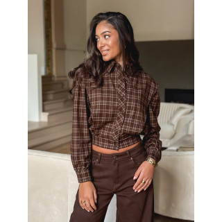 Chemise à carreaux Valériana - Chocolat
