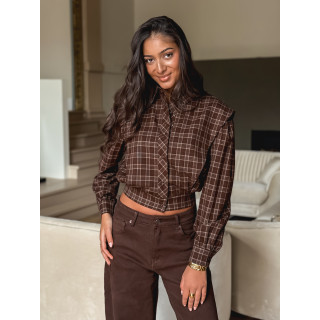 Chemise à carreaux Valériana - Chocolat