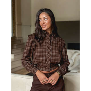 Chemise à carreaux Valériana - Chocolat