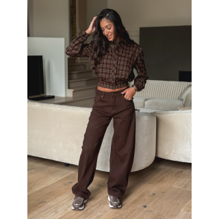 Chemise à carreaux Valériana - Chocolat