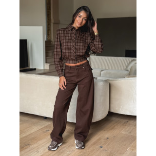 Chemise à carreaux Valériana - Chocolat