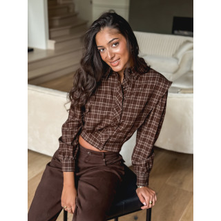 Chemise à carreaux Valériana - Chocolat