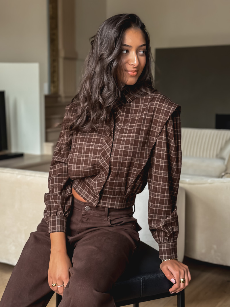 Chemise à carreaux Valériana - Chocolat