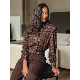 Chemise à carreaux Valériana - Chocolat