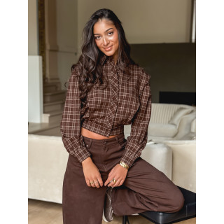 Chemise à carreaux Valériana - Chocolat