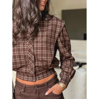 Chemise à carreaux Valériana - Chocolat