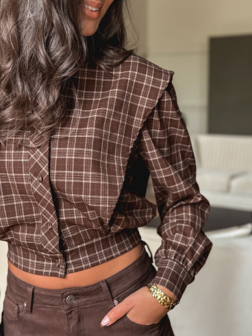 Chemise à carreaux Valériana - Chocolat