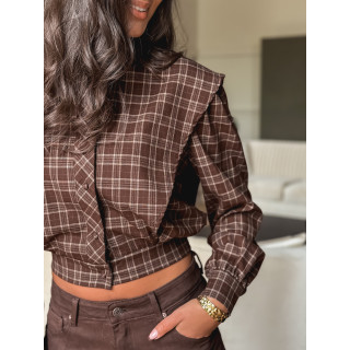 Chemise à carreaux Valériana - Chocolat