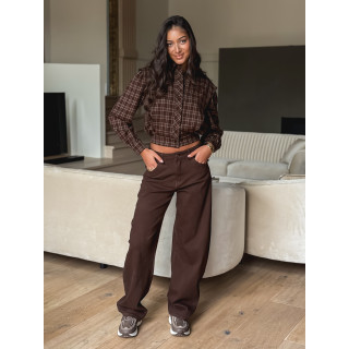 Chemise à carreaux Valériana - Chocolat
