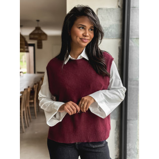 Pull sans manches Catherina - Bordeaux