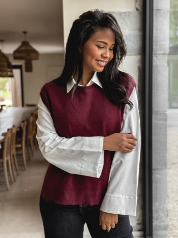 Pull sans manches Catherina - Bordeaux Pull sans manches Catherina - Bordeaux