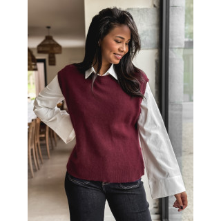Pull sans manches Catherina - Bordeaux