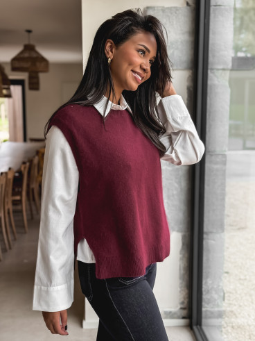 Pull sans manches Catherina - Bordeaux Pull sans manches Catherina - Bordeaux