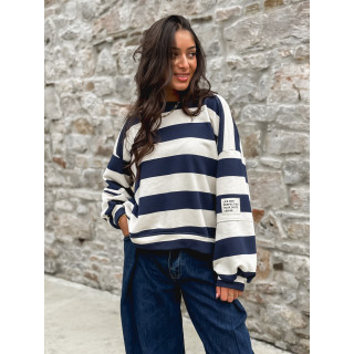 Pull ligné Esméa - Bleu marine/Ecru