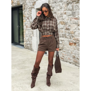 Chemise à carreaux Isaure - Chocolat