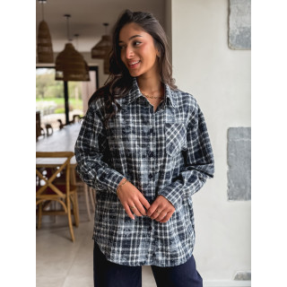Chemise à carreaux Alida - Bleu