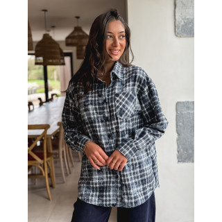 Chemise à carreaux Alida - Bleu
