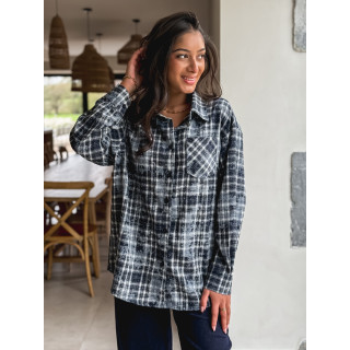 Chemise à carreaux Alida - Bleu