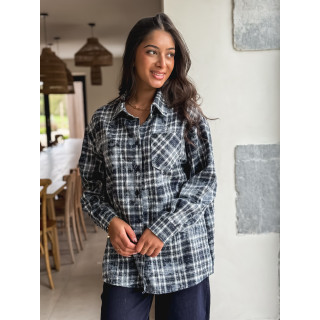 Chemise à carreaux Alida - Bleu